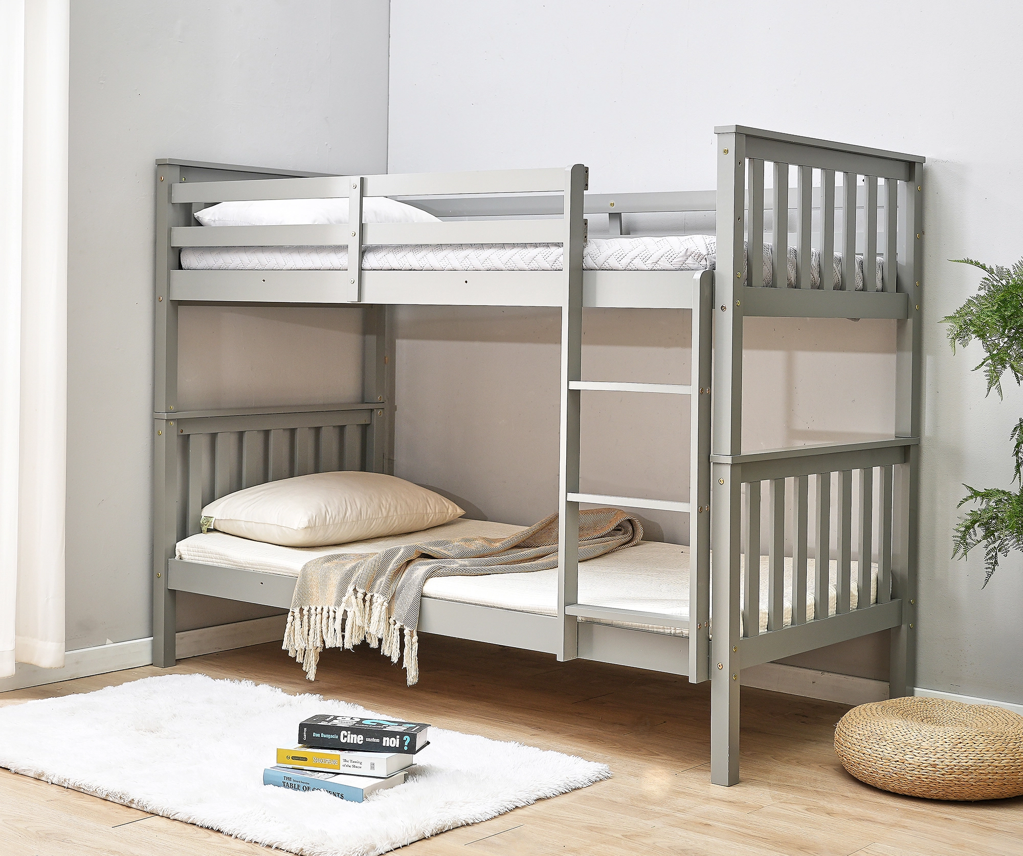 Single Wooden Bunk Bed with Mattress - Safe, Durable & Separable | TenderSleep - Image 1
