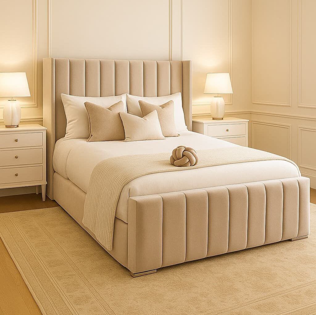 Royal Ottoman Storage Winged Bed Frame - Image 1