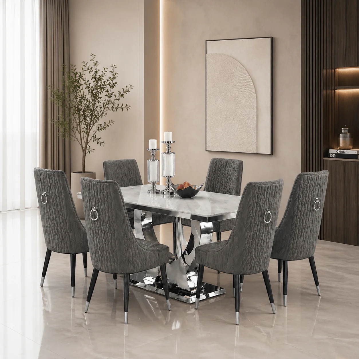 Modern Dining Table Set - Image 1