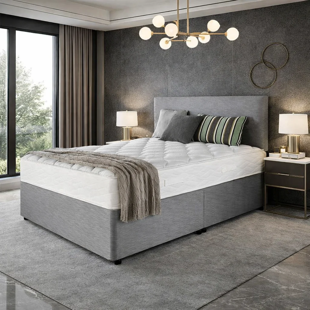 Double Divan Bed Set with Mattress & Optional Storage - Image 1