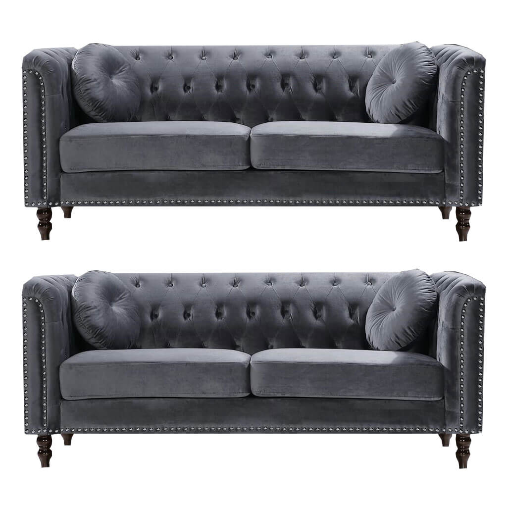 3 and 3 seater Florence Plush Velvet Sofa